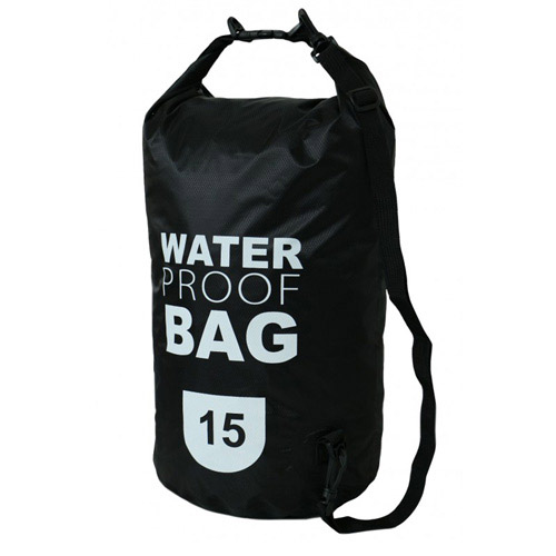 WATERPROOF DRY BAG 15L - BLACK