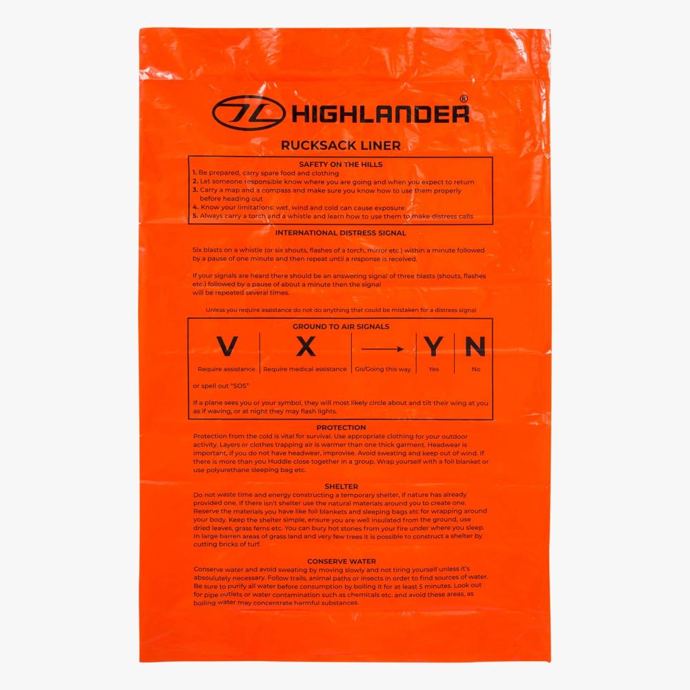 HIGHLANDER vodotesná vložka do batohu, oranžová