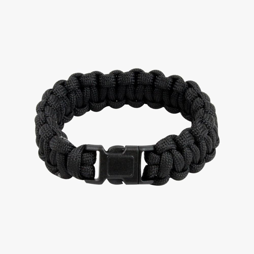 HIGHLANDER paracord náramok so sponou, čierny