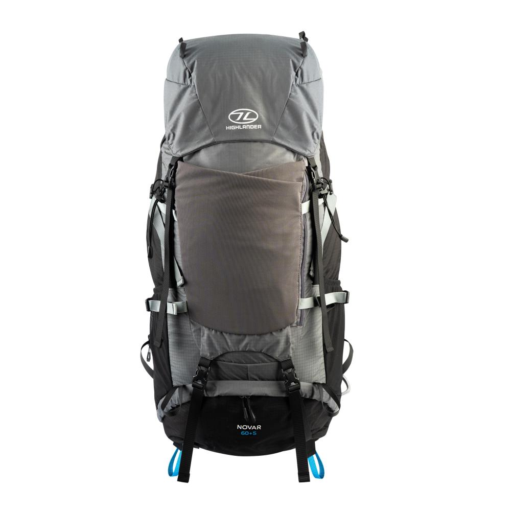 HIGHLANDER Novar - expedičný batoh 60+5 l, tmavosivý
