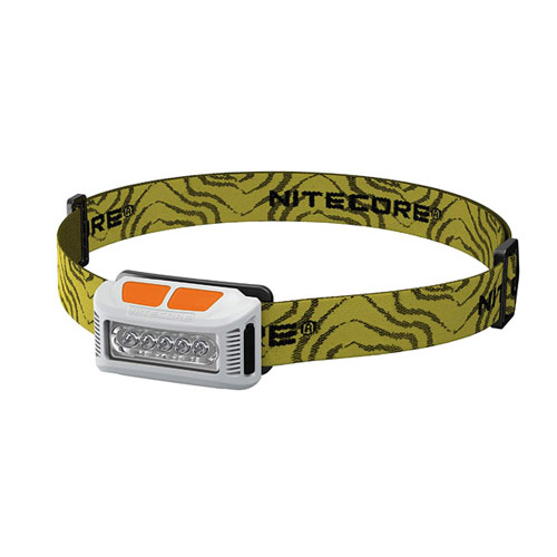 Svietidlo NU10 čelovka white/yellow headband - biela/žltý popruh