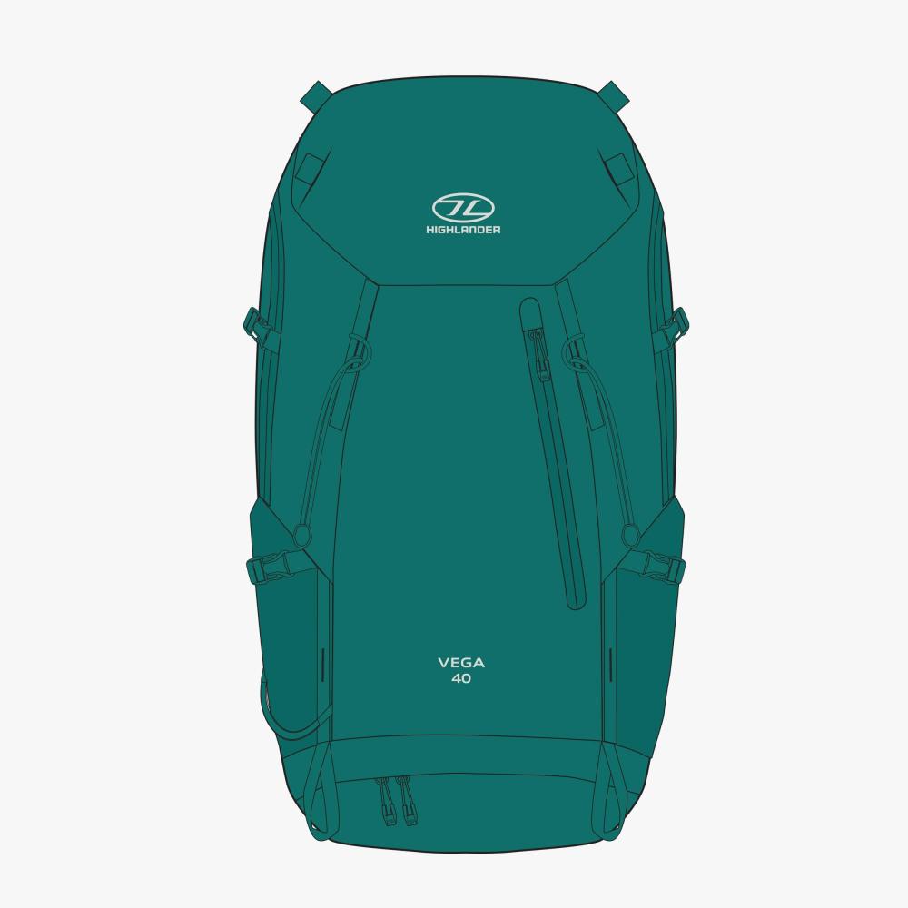HIGHLANDER Vega - dámsky batoh 40 l, Teal