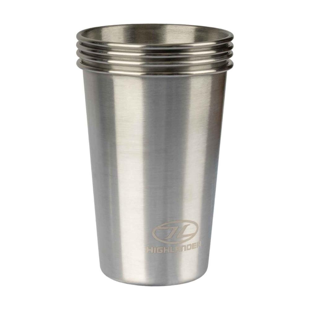 HIGHLANDER Camp Cup - nerezový pohár 500 ml, 4 ks