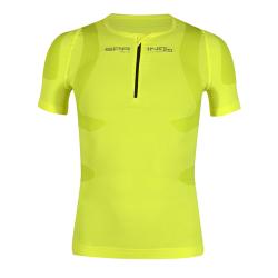 Triko funkn krtky rukv cyklo reflexn s 1/4 zipsom unisex - lt farba