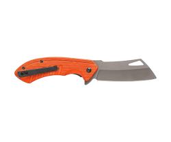 Rally Titanium Finished Cleaver Blade 3,26 Inch G10 Blaze Orange (4/16) - n 