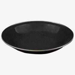 HIGHLANDER Vintage - smaltovan� hlbok� tanier, �ierny
