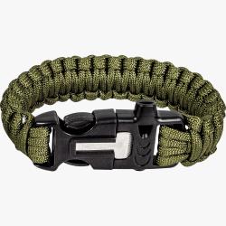 HIGHLANDER paracord n�ramok s kresadlom, olivov�