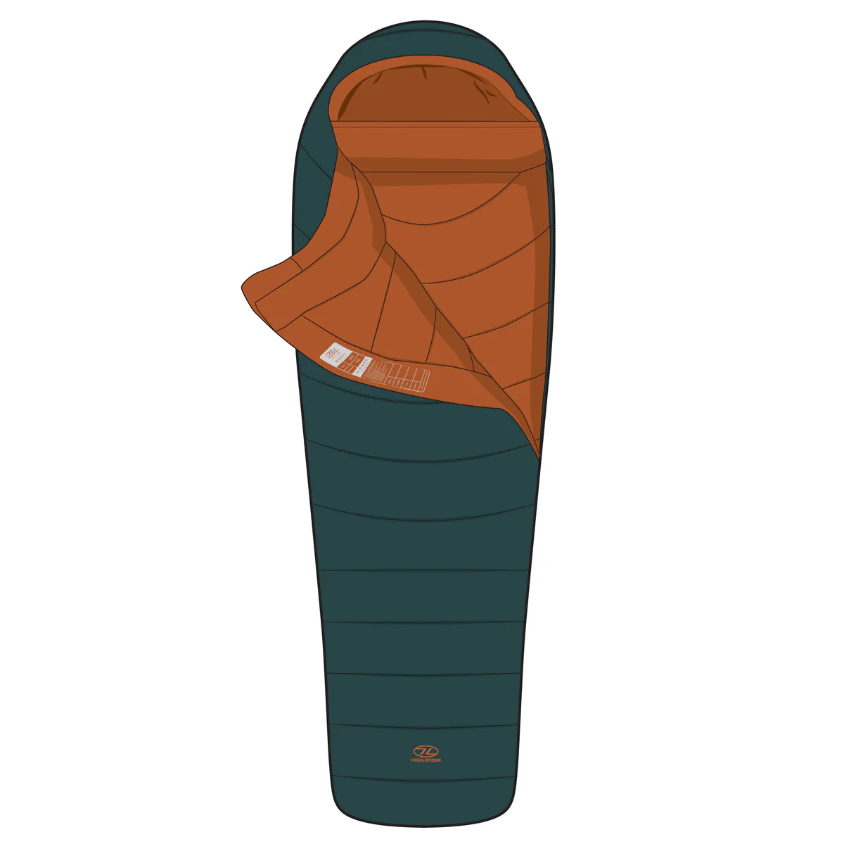 HIGHLANDER Rayet 350 spac� vak m�mia, zelen� - detail 8