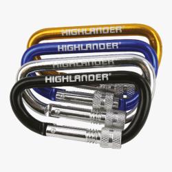 HIGHLANDER karab�ny so skrutkovacou poistkou, box 24 ks