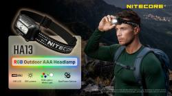 �elovka NITECORE HA13 RGB Outdoor AAA Headlamp v ter�ne