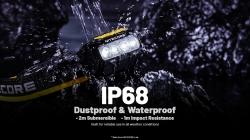 Krytie IP68 - �elovka NITECORE HA19 RGB je ponorite�n� do 2 metrov