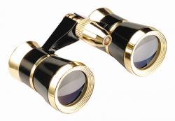 3x25 Symphony Opera Glass (Black/Gold) Focus Free s LED ervenm svetlom



