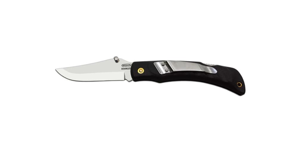 MIKOV 243-NH-1/C CROCODILE - vreckový nôž, čierna rúčka, C so sponou