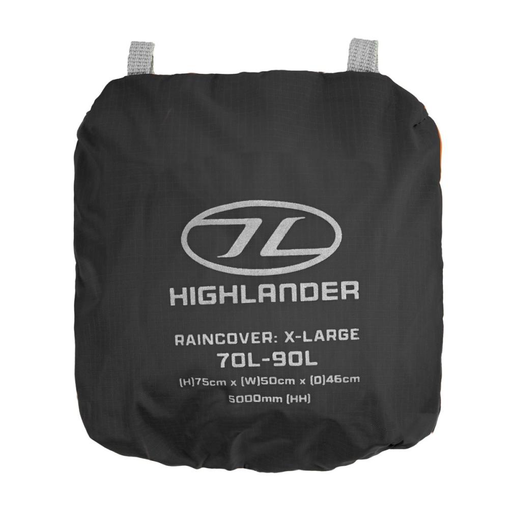 HIGHLANDER Ducks Back - pláštenka na ruksak čierna, XL (70-90 l)
